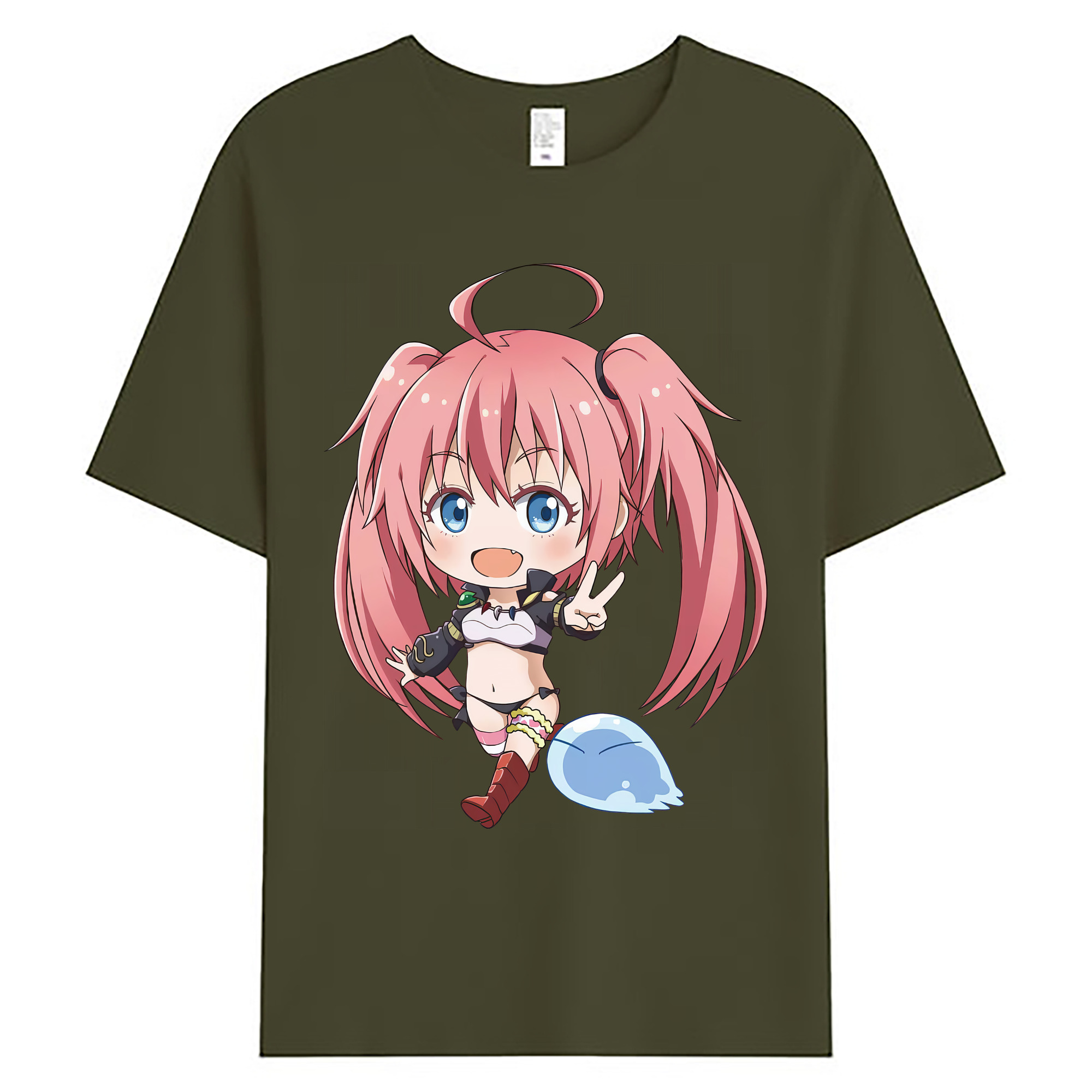 （画像用） 転スラ Regarding Reincarnated to Slime 綿100％ メンズ半袖Tシャツ｜肌触りやわらか＆通気性
